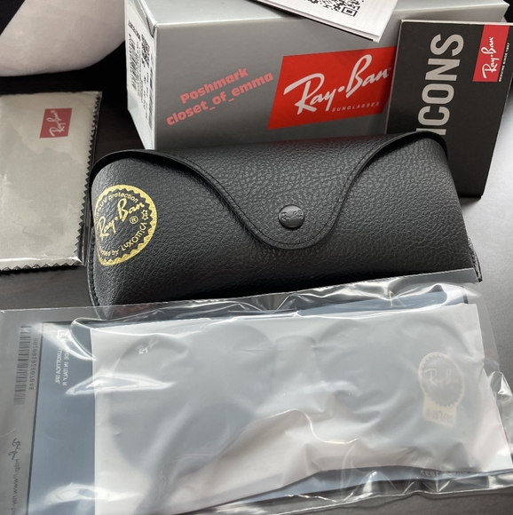 Ray-Ban Aviator Black Lenses RB3025 Black Frame 58 - 62 NEW Unisex main image 10
